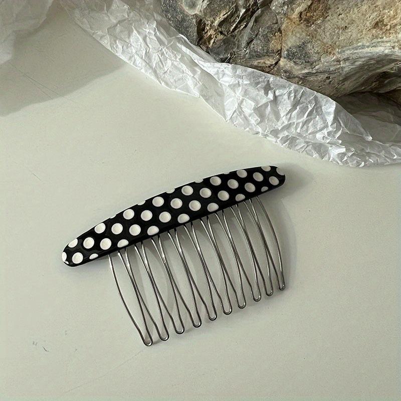 Fashion Hair Combs Set, Acetate Alloy, Leopard Checkerboard Patterns, Women's Daily Casual Styling Accessories