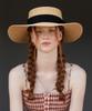 Tatiana Elvia Ribbon Band Natural Raffia Boater Hat Ht8194 Black