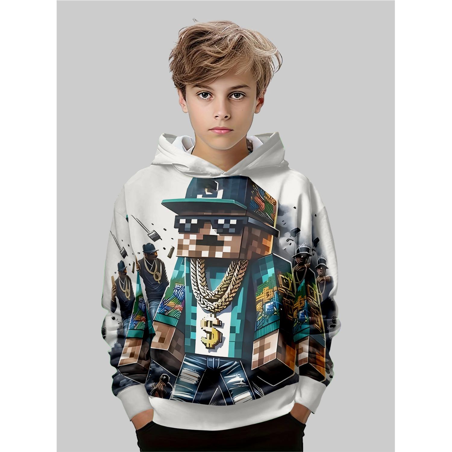 

Новое аниме худи, 3D мультяшная детская одежда для мальчиков и девочек, осенняя одежда с длинным рукавом, подходит для детей в возрасте 5-14 лет 11-12Y