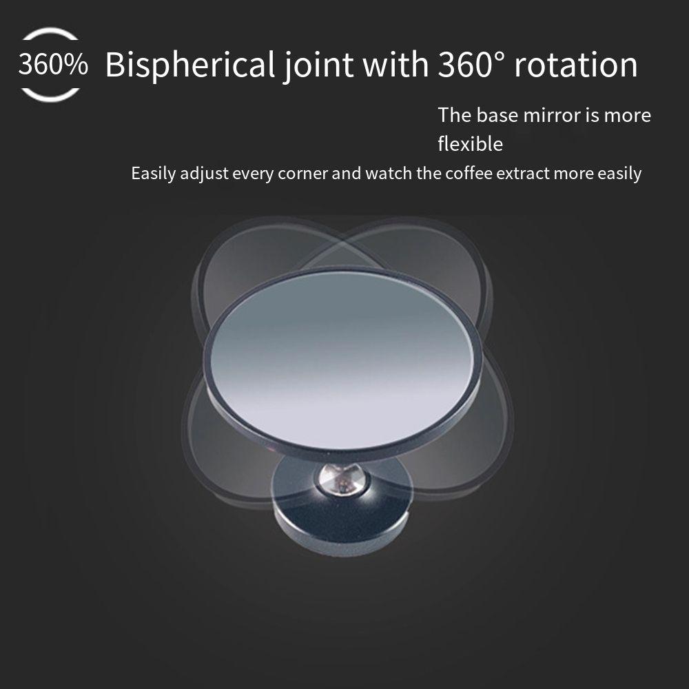 360° Rotating Coffee Mirror Detachable Design Reflective Mirror Espresso Shot Mirror  Home