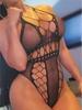 Sexy Underwear Bodysuit Fishnet Perspective Backless Hollow Out For Party Women's Lingerie Undies Pornographic Pajamas Costume