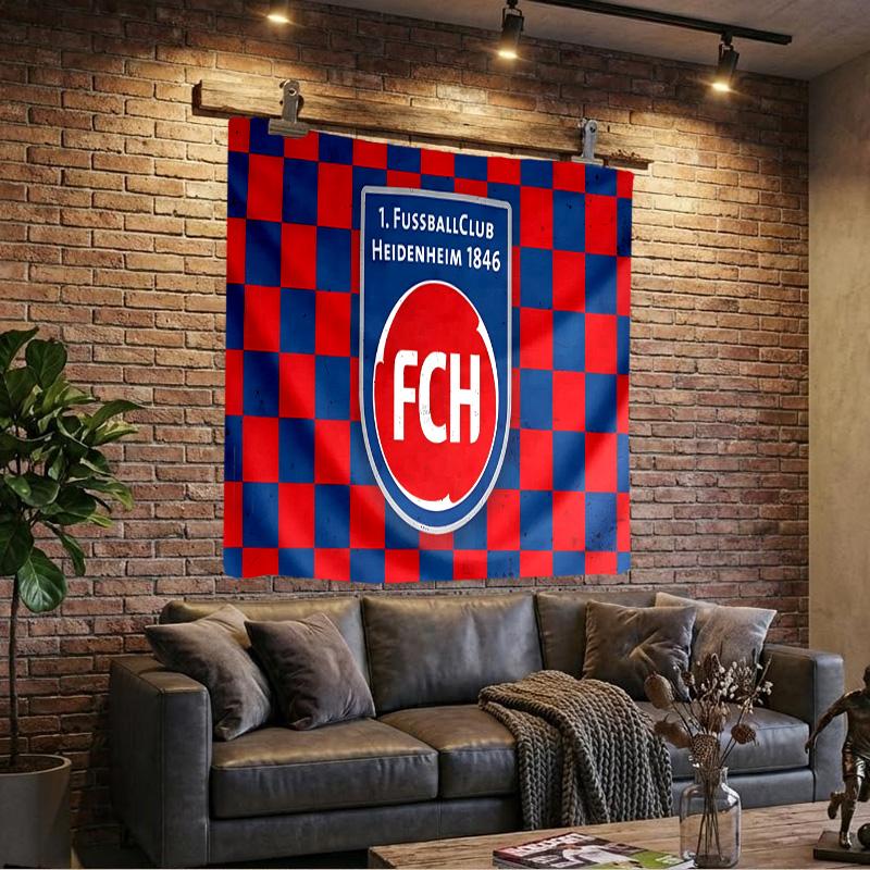 Heidenheim Crest Tapestry Playroom Tapestry, Accessories for Bedroom,Livingroom, dormitory Room Wall Decor Fan Birthday Gifts
