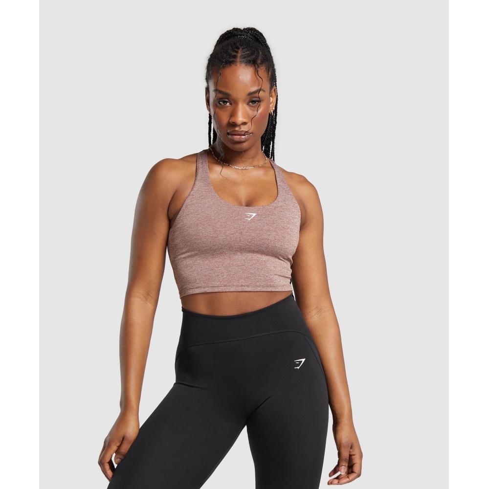 

GYMSHARK Marl Racer Shelf Укороченная майка Ржавый коричневый неокрашенный Marl null B9A2T NCNN XS