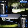 Bright LED Flashlight, USB Rechargeable Tactical Torch, Long Range Zoomable Waterproof Lamp for Camping Hiking Fishing Hunting