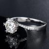 Nowy pierścionek ze srebra próby 925, żeński, skręcony, płatek śniegu, 1,0 karata, kolor D, obrączka ślubna Moissanite dla kobiet, najlepsza biżuteria