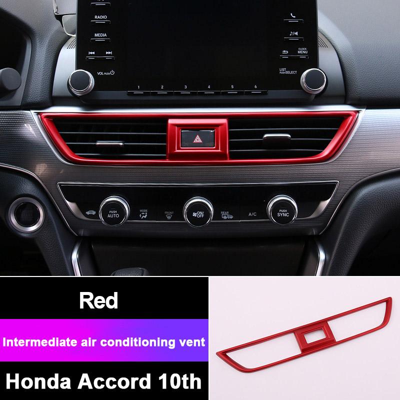 Für Honda Accord X 10th 2018 2022 Center Konsole Klimaanlage AC Schalter Taste Panel Abdeckung Trim ABS Carbon Faser