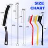 ABJI-Crevice Cleaning Brush Set Stiff Bristle Crevice Cleaning Brush Wire Brush And Straw Brush,Crevice Cleaning Tools