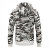 Męski Pluszowy i Gruby Sweter w Kamuflaż Męska Odzież Kurtka z Kapturem Kardigan