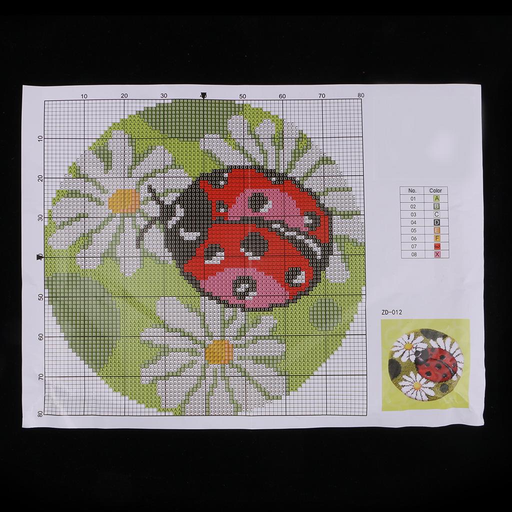 Latch Hook Kits Rugs DIY Ladybug Craft Needle Embroidery for Beginner
