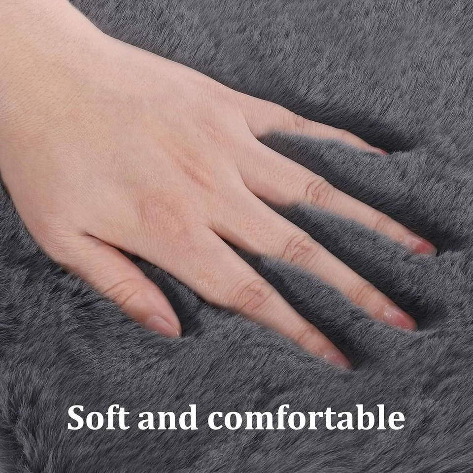 Carpet Living Room Faux Fur Luxury Plush Deep Pile Shaggy Soft Washable