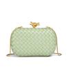 Light Luxury Machine Woven Chain Hand-held Bag, Fashionable Evening Commuting Box Bag, Single Shoulder Diagonal Cross Bag