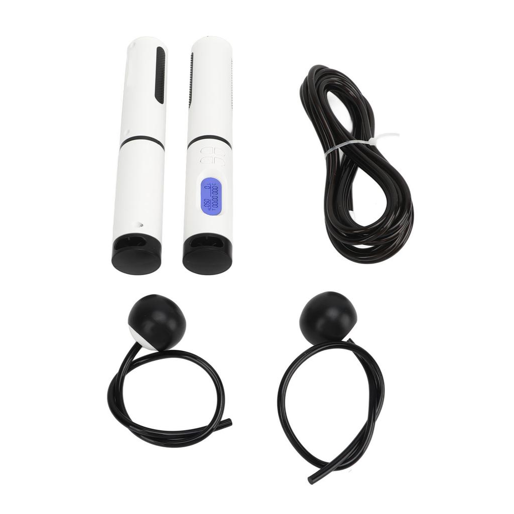Electronic Jump Rope Workout Weighted Handle Smart Exercise Skipping Rope Black 2.8meter