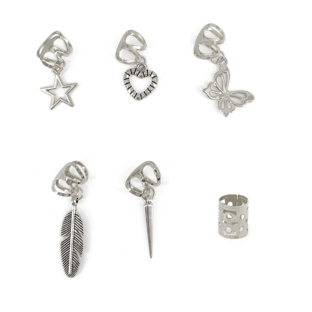 26pcs Butterfly Dreadlocks Beads Hair Braiding Hair Braid Tubes Hollow Out Hair Ring  Hair Jewelry