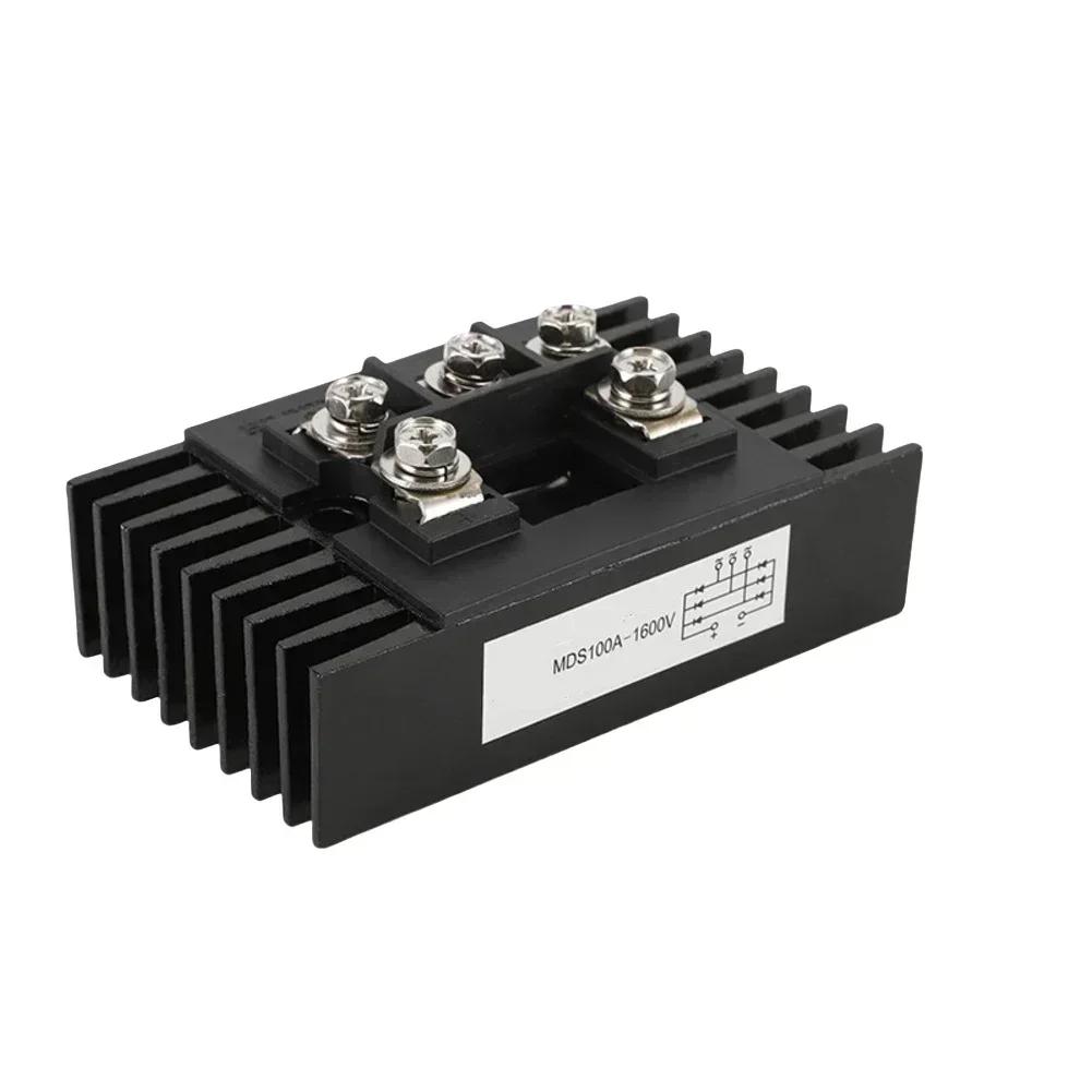 MDS100A Three-Phase Diode Bridge Rectifier Module With Heatsink Efficient Heat Management Three-phase Diode Bridge Rectifier