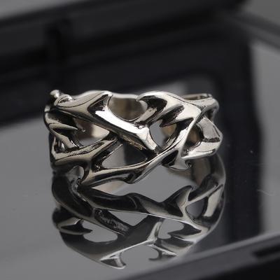 Thorns Creative Retro Index Finger Ring Fashionable Versatile High Sense Men's Open Jewelry Simple Design