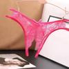 Sexy Lingerie Women's Panties Crotch Opening Transparent G-strings Thongs Solid Bowknot Underwear for Ladies Women Lace Pantys