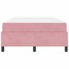 Bed Frame with Mattress Pink 120 x 190 cm Fabric