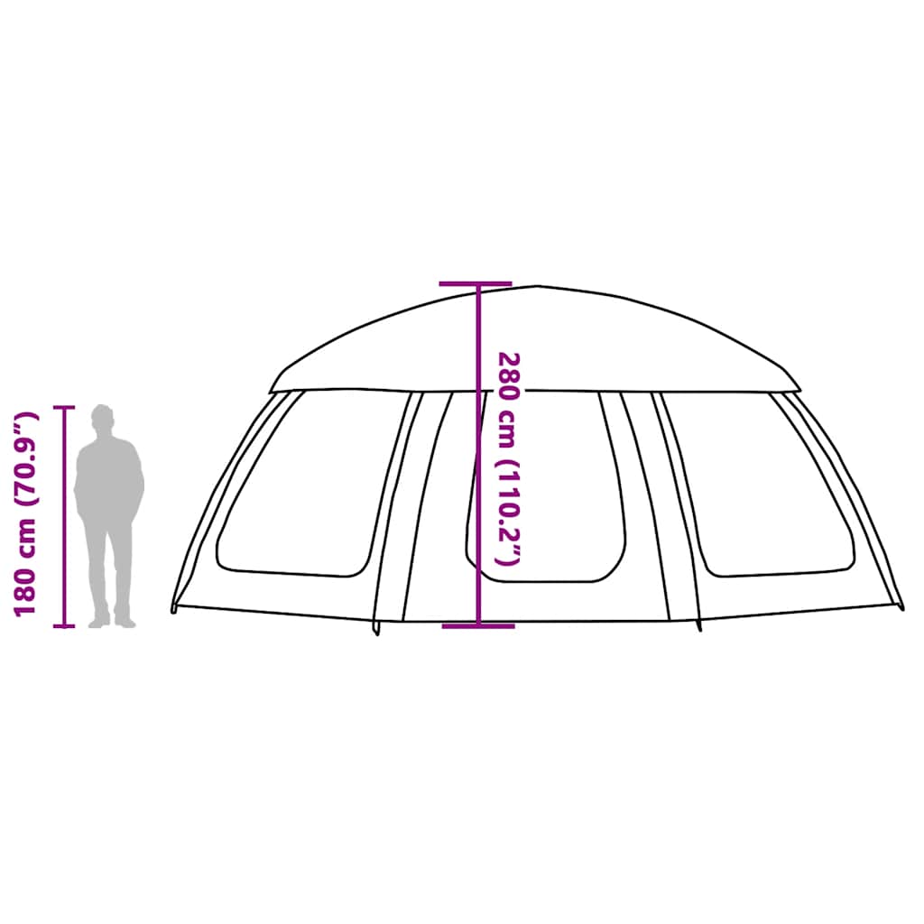 Pool Tent with Removable Canopy and Mesh Walls Sea Green 690 x 690 cm