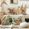 1/4pcs Exquisite Bird-Patterned Cushion Covers Sofa bed cushion cover home bedroom decoration, 2D flat printing