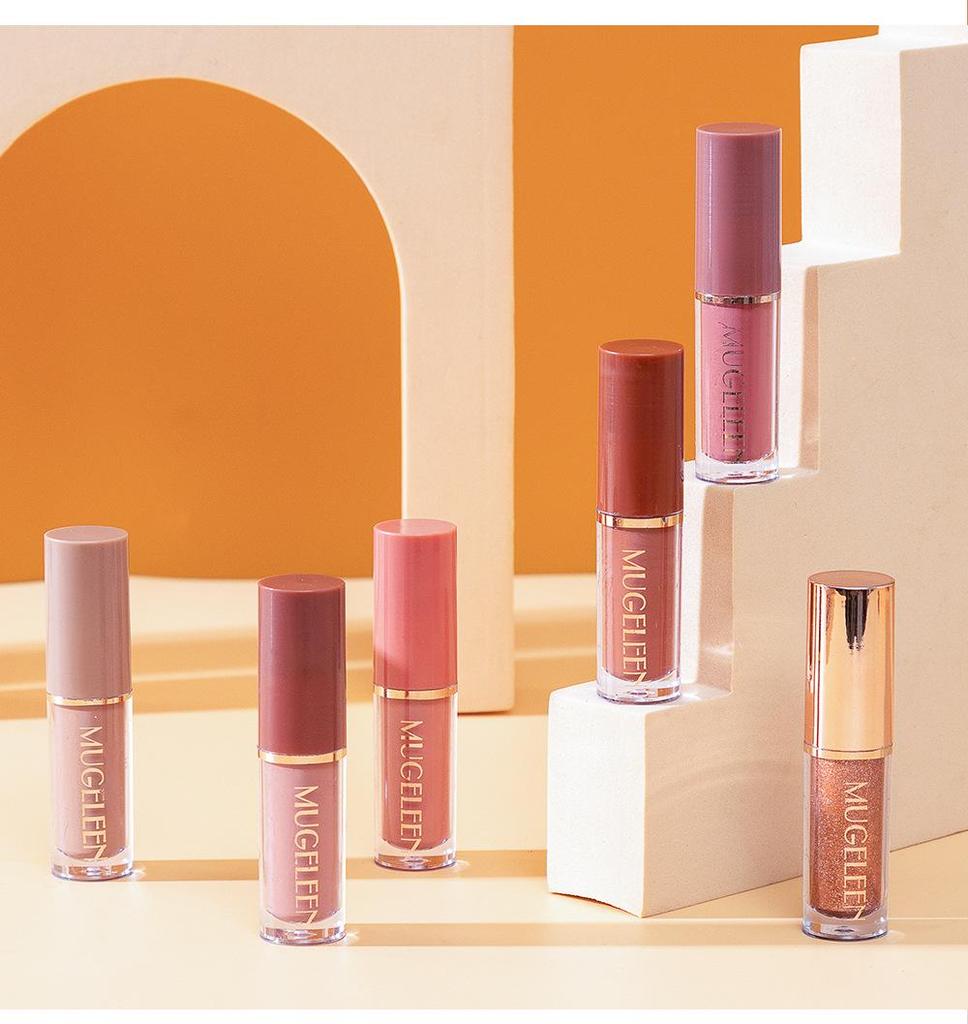 12-Piece Matte & Shimmer Lip Gloss Set: Non-Stick, Long-Lasting, European & American Style
