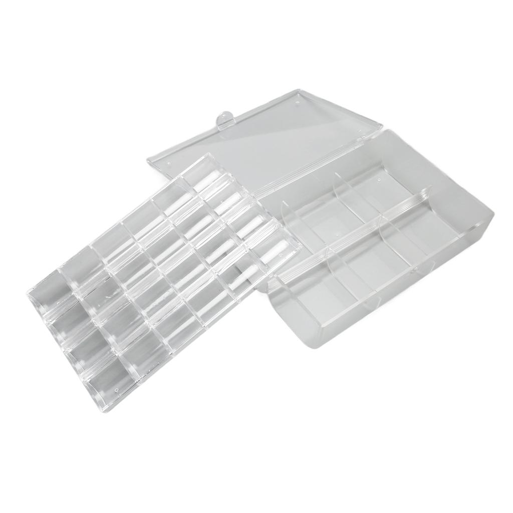 Earring Holder Organizer Transparent Acrylic 30 Grids Portable Stackable Earring Organizer Box L