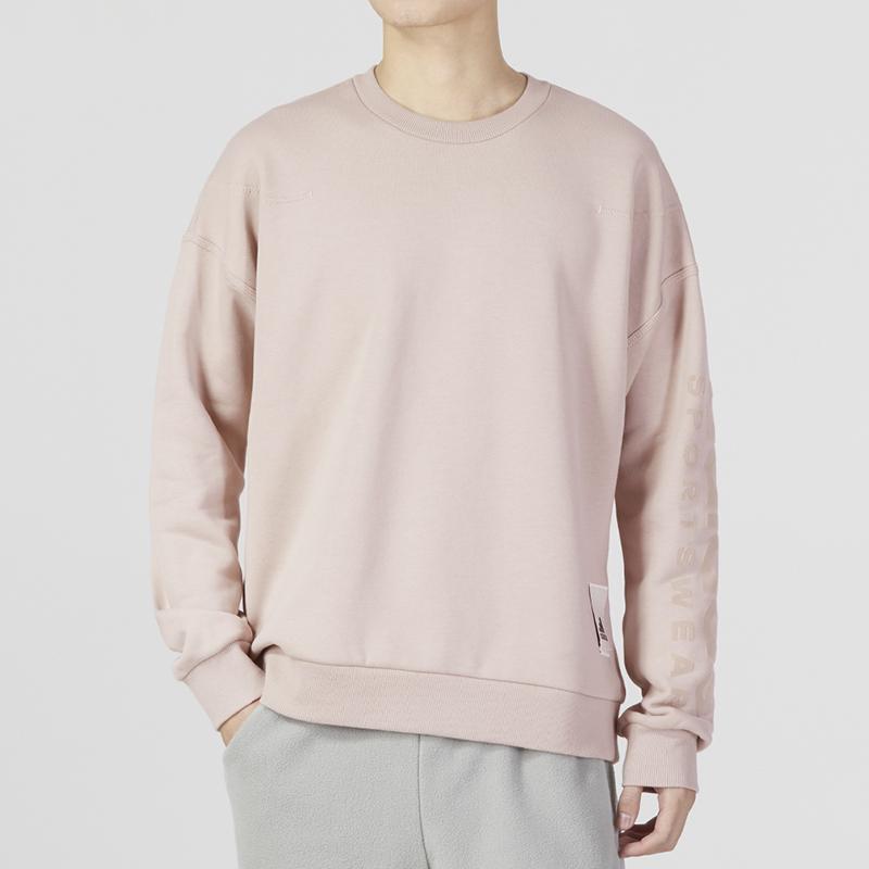 adidas Lounge Fleece Sweatshirt Wonder Taupe Men Streetwear IA9362