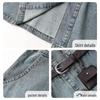 Women's Lapel Denim Short-Sleeve A-Line Dress
