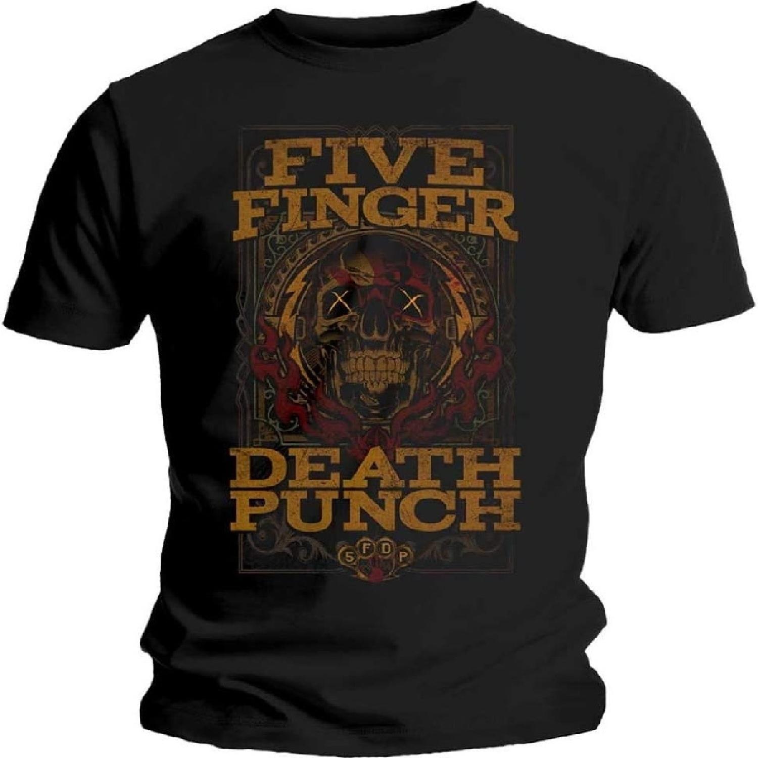 Five Finger Death Punch  Wanted  (Black) T-Shirt (Small) S