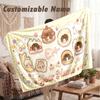 Custom Name Flannel Blanket,ENHYPEN Lightweight Warm Bed Blanket For Couch & Holiday Gift