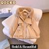 QICED Damenmode Casual Herbst Winter Einfarbig Druck Langarm Jacken & Mäntel Daunenmäntel