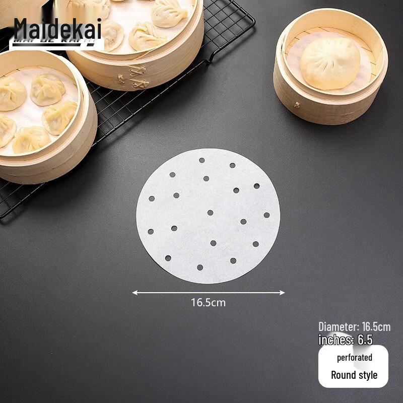 Maidekai Food-Grade Disposable Non-Stick Steamer Liners 16cm