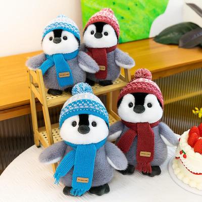 Compagnon Pinguin en Peluche pour Enfants - Mignon Jouet en Peluche & Cadeau Apaisant avec Écharpe et Chapeau