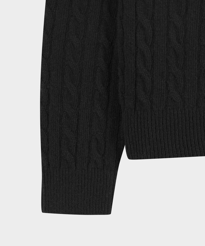 BROOKS BROTHERS [Women'S] Wool Cable Sweater (Black) (Bbwrwbf401)