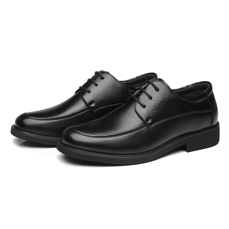 Fashion Casual Men's Leather Shoes Fashionable Minimalist Style Daily Office Leisure Business Party Classic Black Adult Shoes 38-48