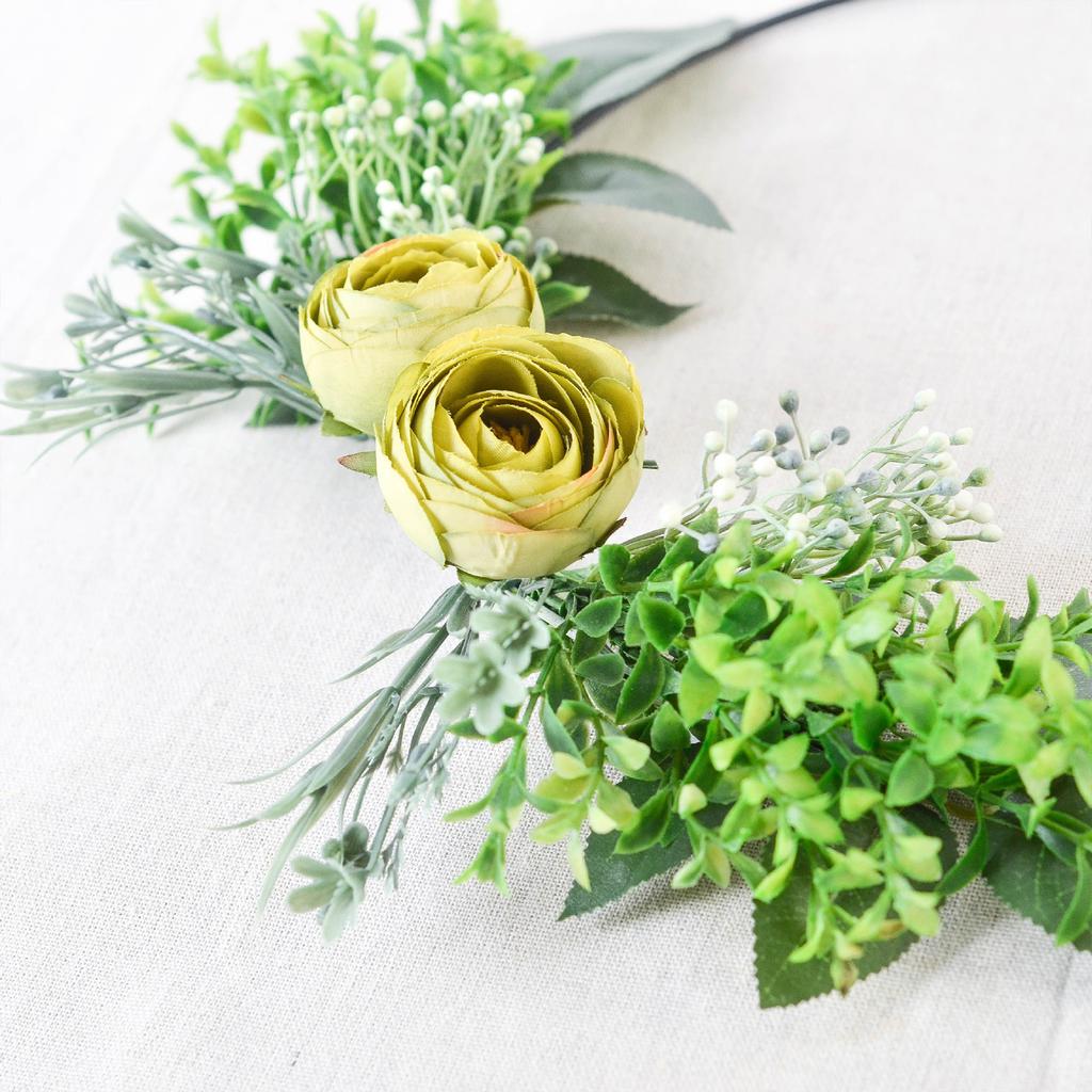Floral Hoop Wreath Compact Simulation Flower Wreath for Home Wedding Wall Window Hanging Decor