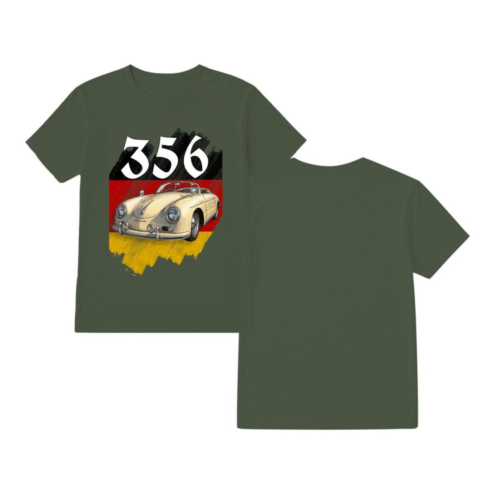 Vintage 356 German Sports Car T-Shirt – Retro Coupe Graphic Tee M