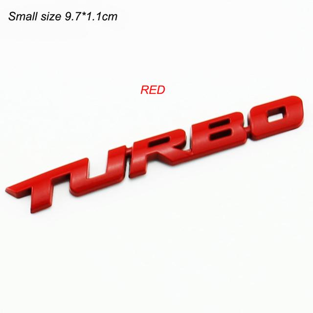 9,7*1,1 cm Auto Styling Auto Turbo Boost Laden Boosten 3D Metall Chrom Zink Legierung 3D Emblem Abzeichen Aufkleber Aufkleber Auto Zubehör