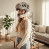 1pz Cappello da Testa di Dinosauro Simulato Scheletro Costume per Role Playing Regalo Creativo Travestimento di Halloween Bambola Scheletro Regalo di Compleanno Divertente per Fidanzata