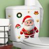 Pine Cone Santa Claus Christmas Wall Sticker Self Adhesive Removable Living Room Bedroom Holiday Decor