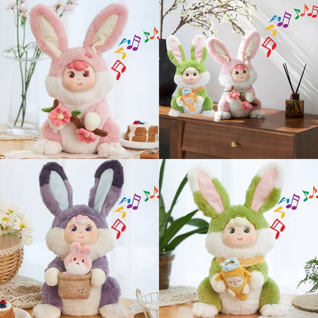 Niedliches elektrisches Plüschtier Hase, entzückende weiche Puppe, perfektes Geschenk für die Freundin