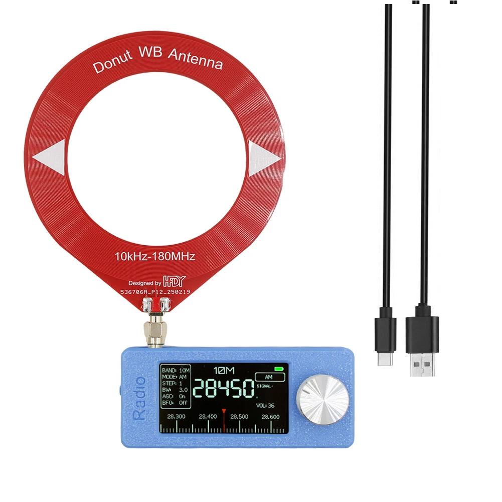 SI4732 0.5-108mhz Portable Radio LSB USB AM FM FM/AM Radio 1.9inch IPS Screen All Band Radio Receiver HF SW MW VHF Radio