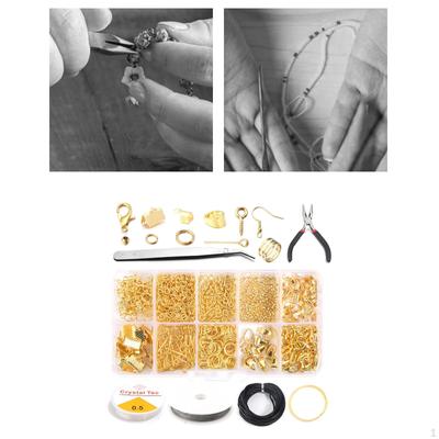 Kit para Hacer Joyas Fornituras Alfileres de Ojo Anillas Abiertas Alicates de Metal para Adultos