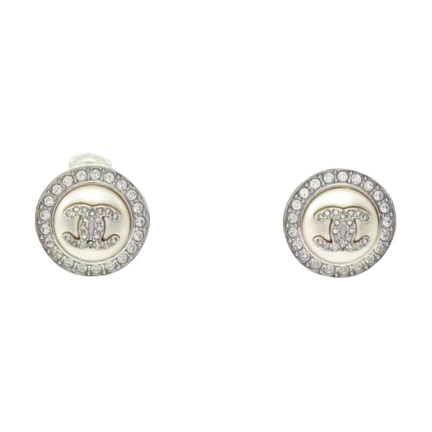 

Chanel Interlocking Cc Detail Design Earrings Women earrings Silver 33867513 Box+Shopping Bag