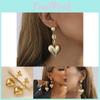 Heart Trendy Gold Pendant Earrings Vintage Geometric Heart Studs Fashion Street Style
