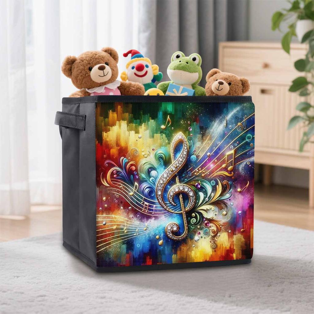 Colorful Notes 5D Diamond Painting Storage Basket Full Round Drill Mosaic Diamond Embroidery Cross Stitch Kits Home Decor Home Decor