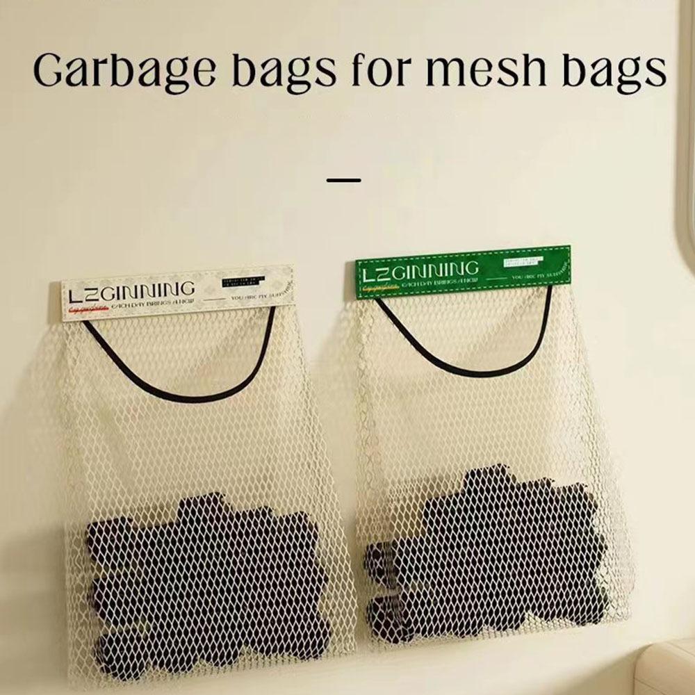 Reusable Kitchen Hanging Mesh Bag Polyester Storage Bag Kitchen Net Pocket