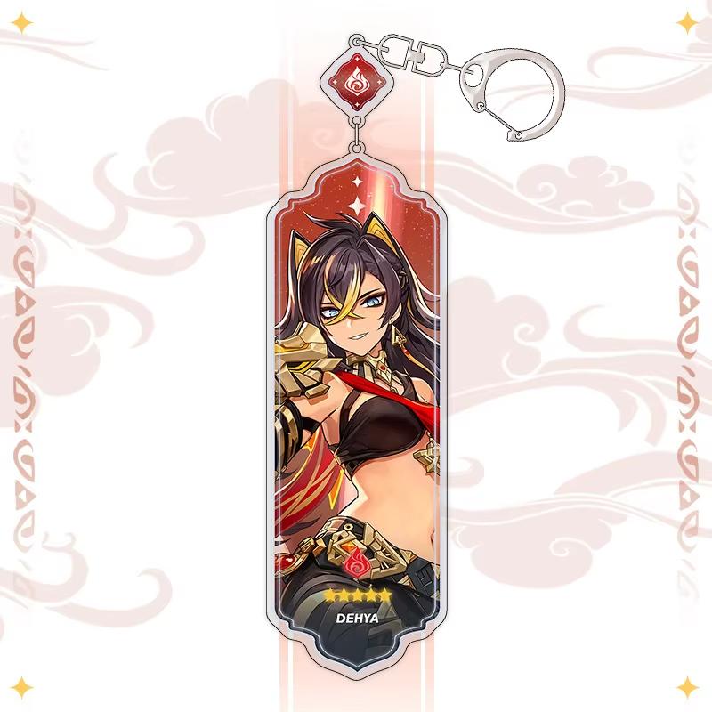 Portachiavi Anime Linnea Flins Durin Mualani Furina Arlecchino Accessori Portachiavi Genshin Impact Ciondolo Carino per Borsa Portachiavi Regalo