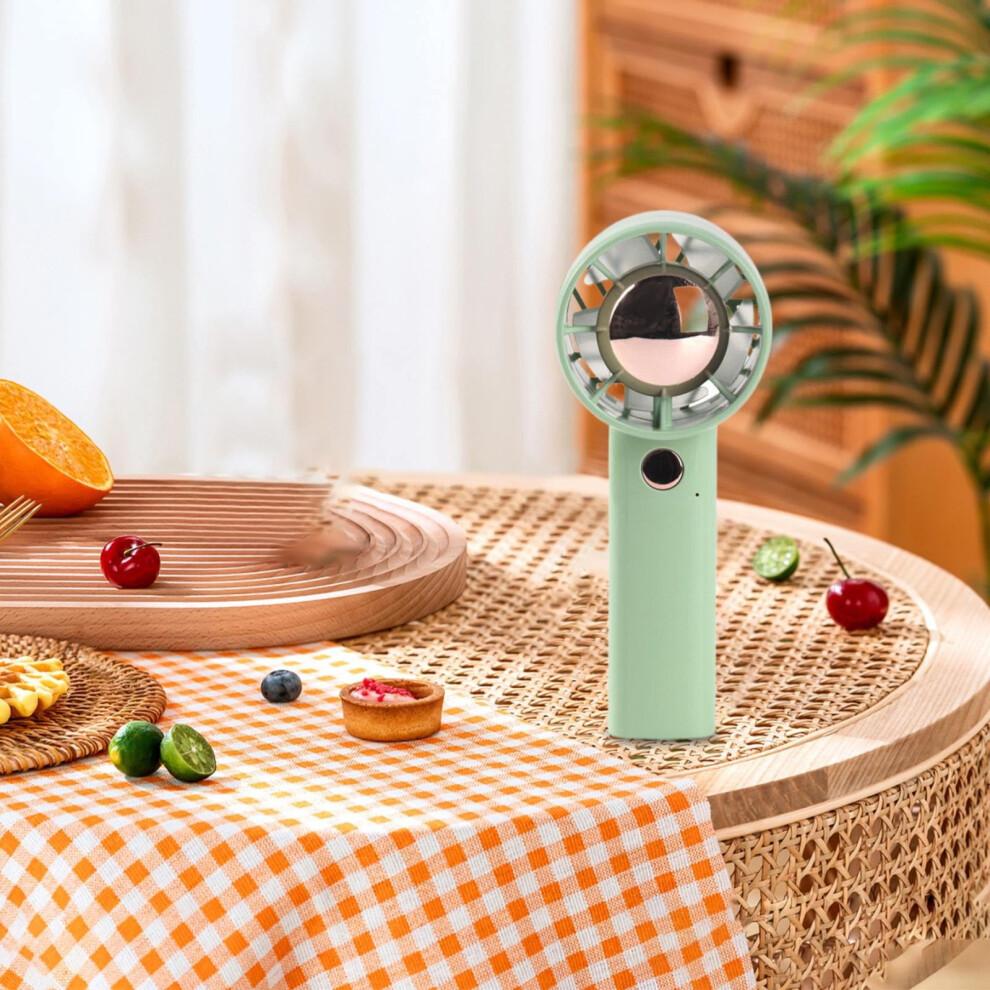 Mini Portable Fan, Powerful Rechargeable Handheld Fan with USB, Silent Travel Pocket Fan for Kids, Girls, Women - Compatible with Personal Use