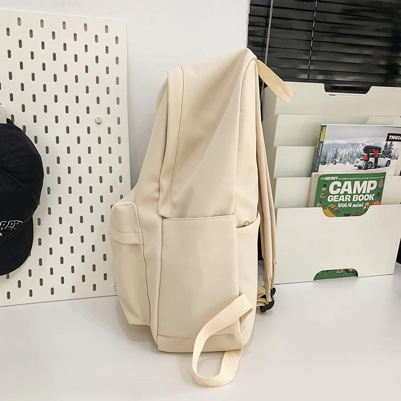 Herren Rucksack mit großem Fassungsvermögen Damen Rucksack einfarbig Studenten Schultasche