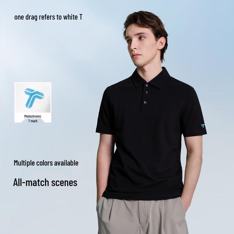 Men s Breathable Business Casual Short-Sleeve Polo Shirt S